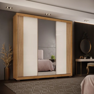 GUARDA ROUPA CASAL 3 PORTAS ESPELHO ALTEZA