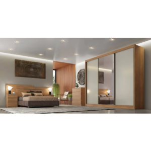 GUARDA ROUPA COM ESPELHO 3 PORTAS 6 GAVETAS - SOLLO